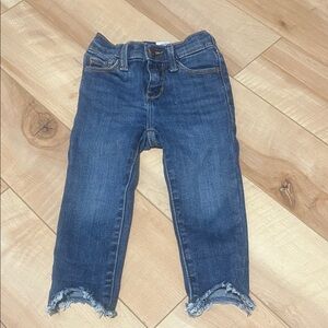 Toddler rockstar jeggings with raw hem